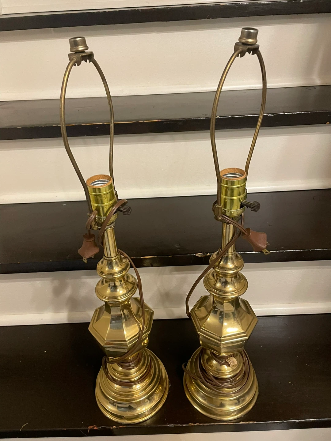 Pair of Vintage Brass Table Lamps - photo 3