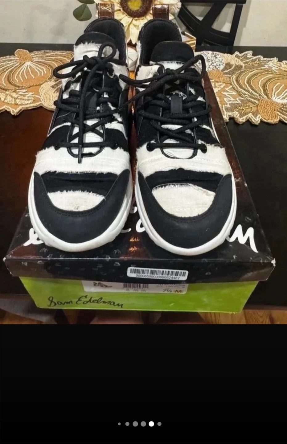 Sam Edelman Meena Cow Print Sneakers – Size 7.5 - photo 2