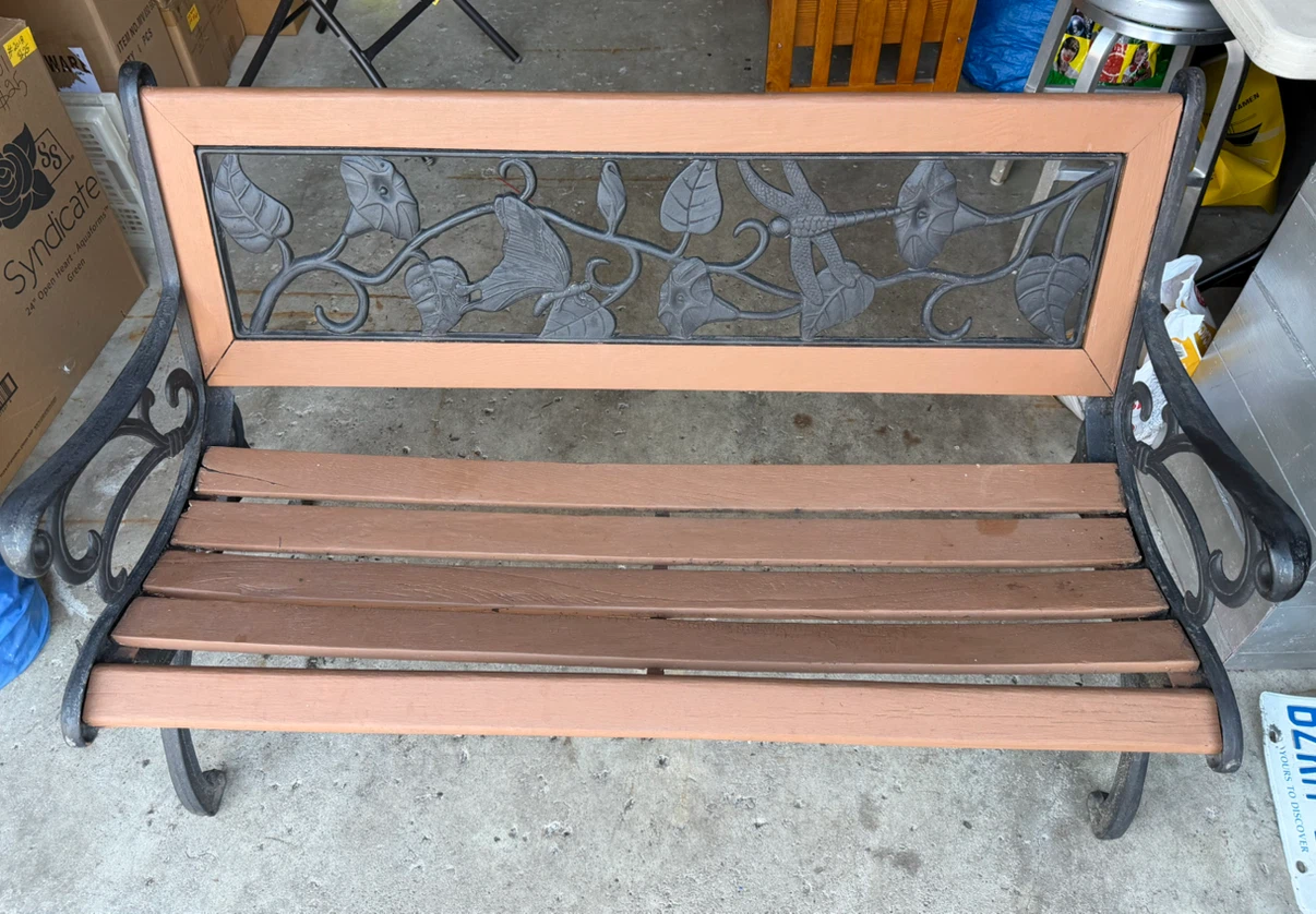 Cast iron bench