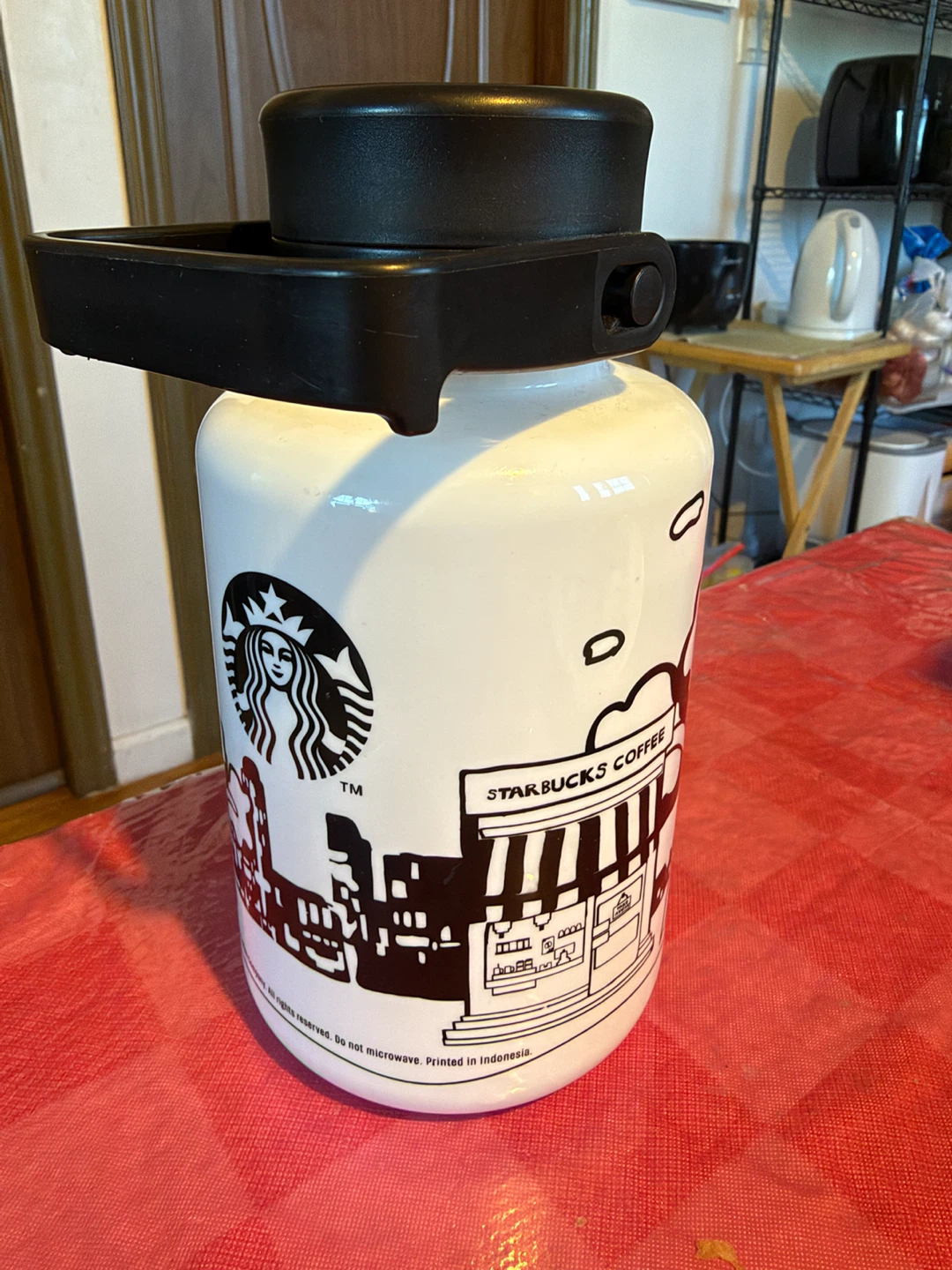 Starbucks White Water Bottle