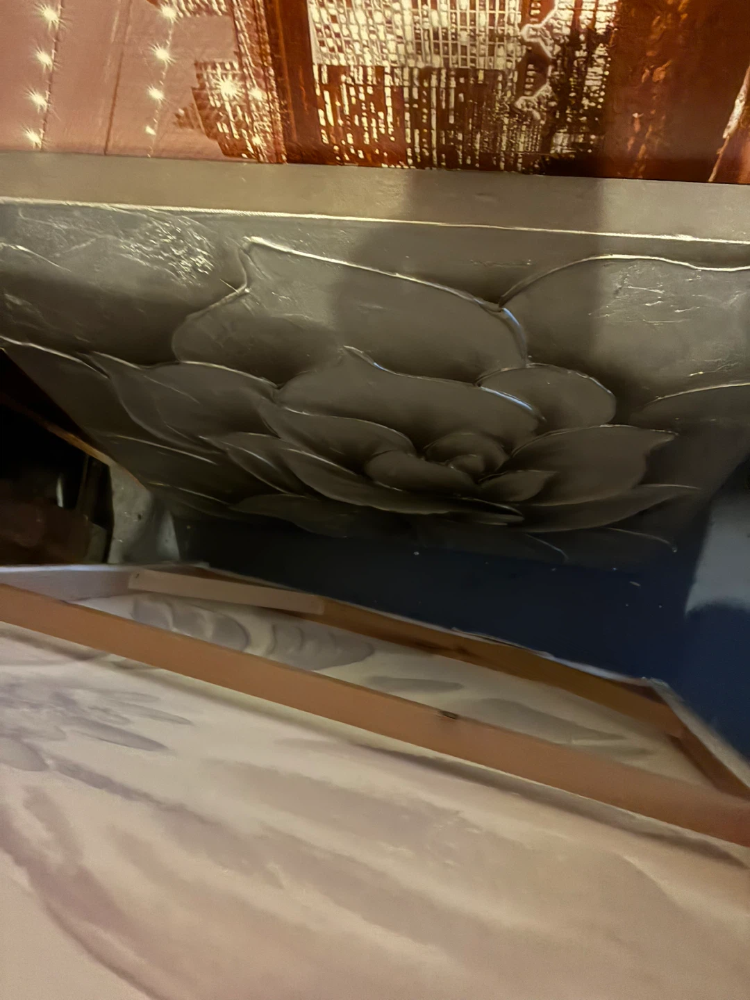 Silver Floral Wall Art Piece