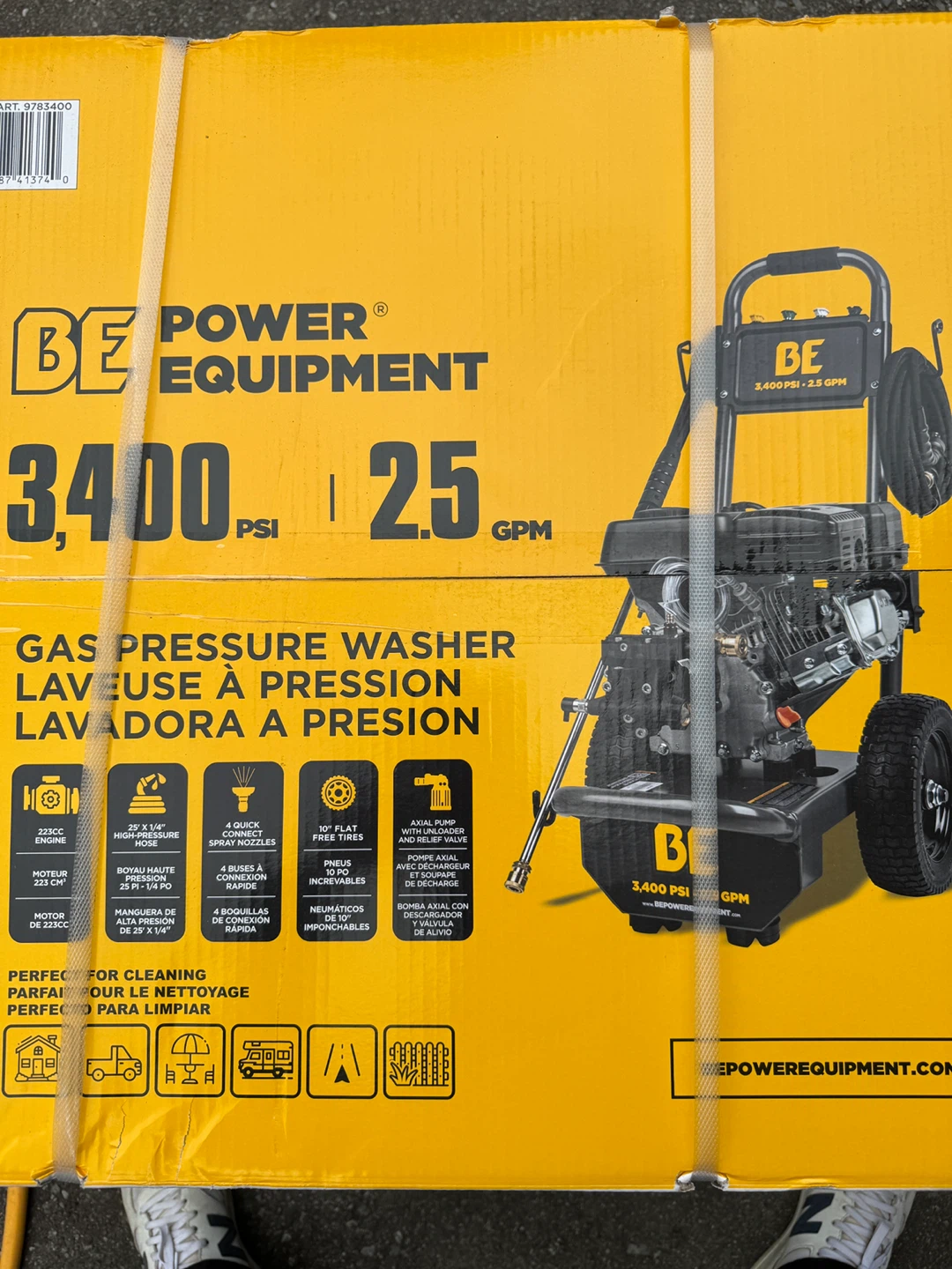 BE Power Equipment 3400 PSI Gas Pressure Washer - photo 2