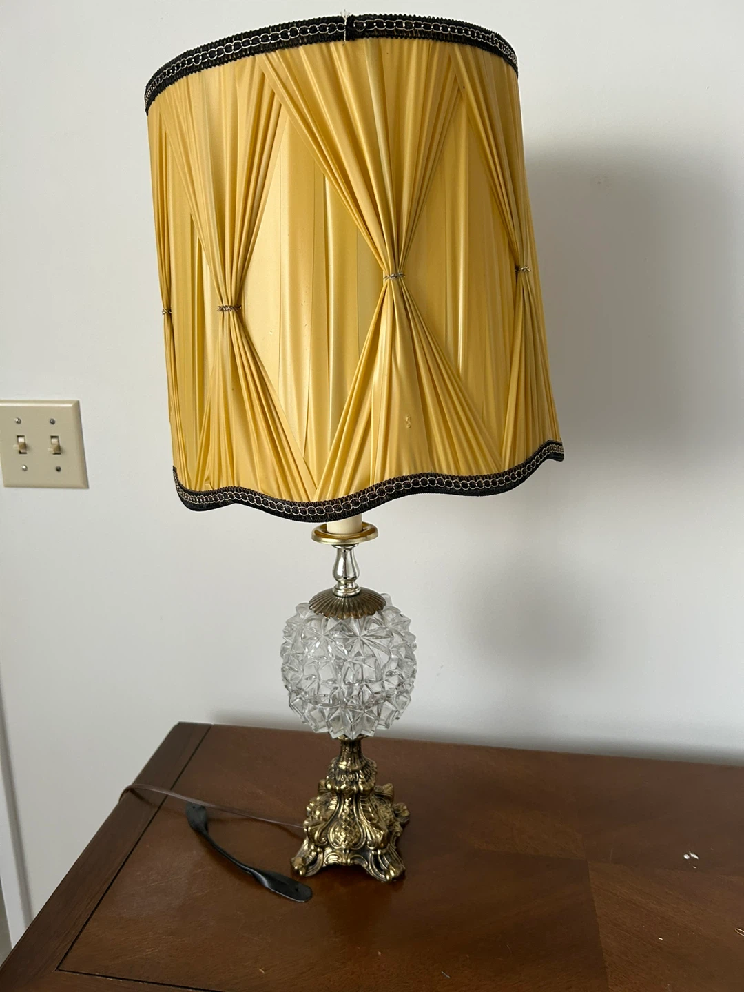 Pair of vintage crystal table lamps - photo 3