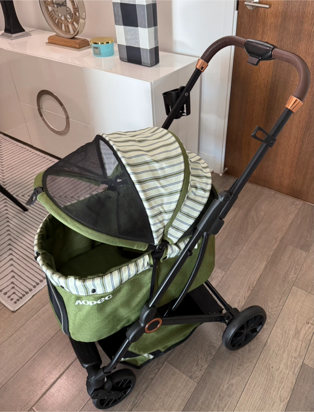 AOPEC Olive Green Pet Stroller
