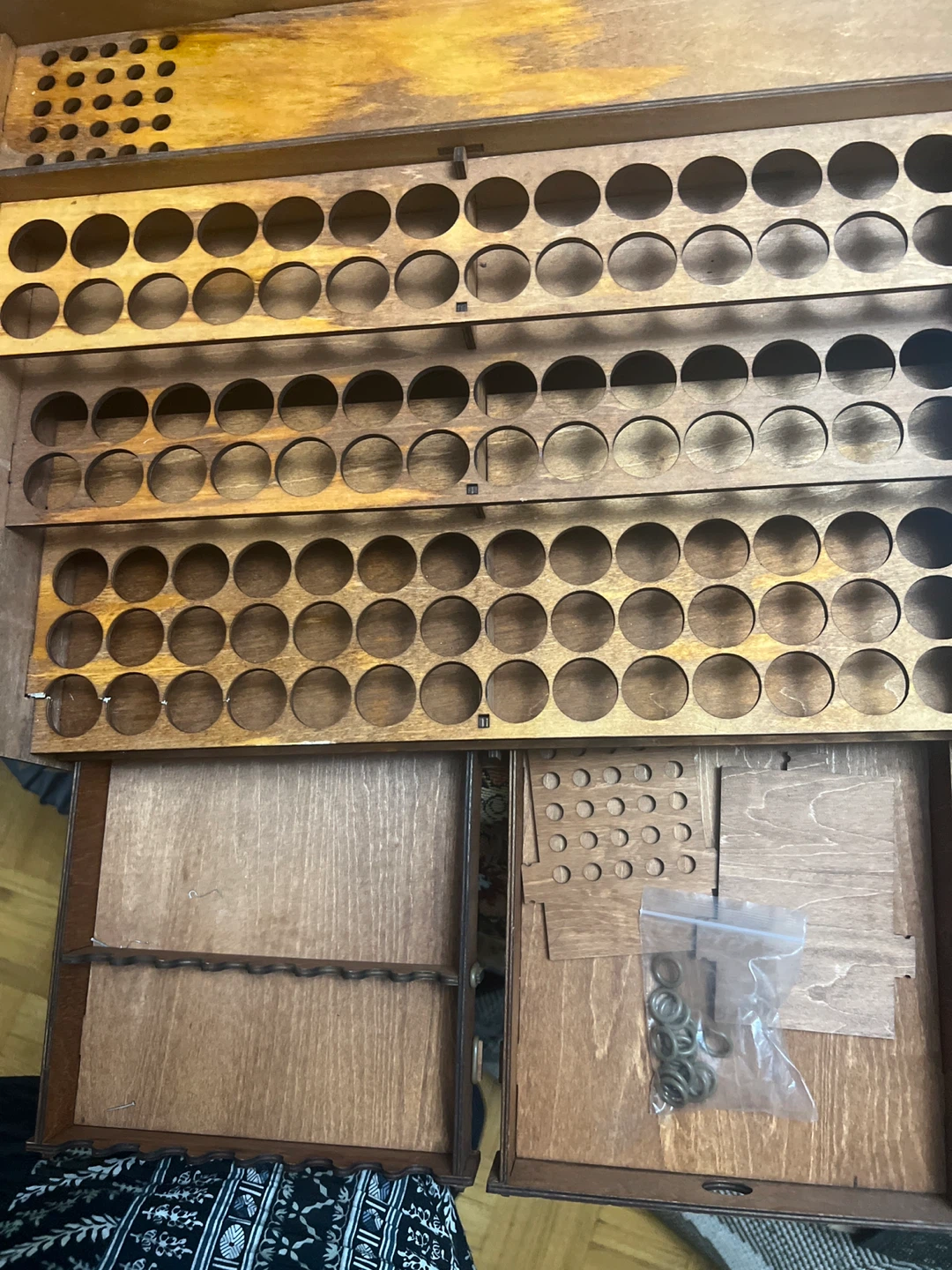 Wooden Paint Organizer and Storage Rack