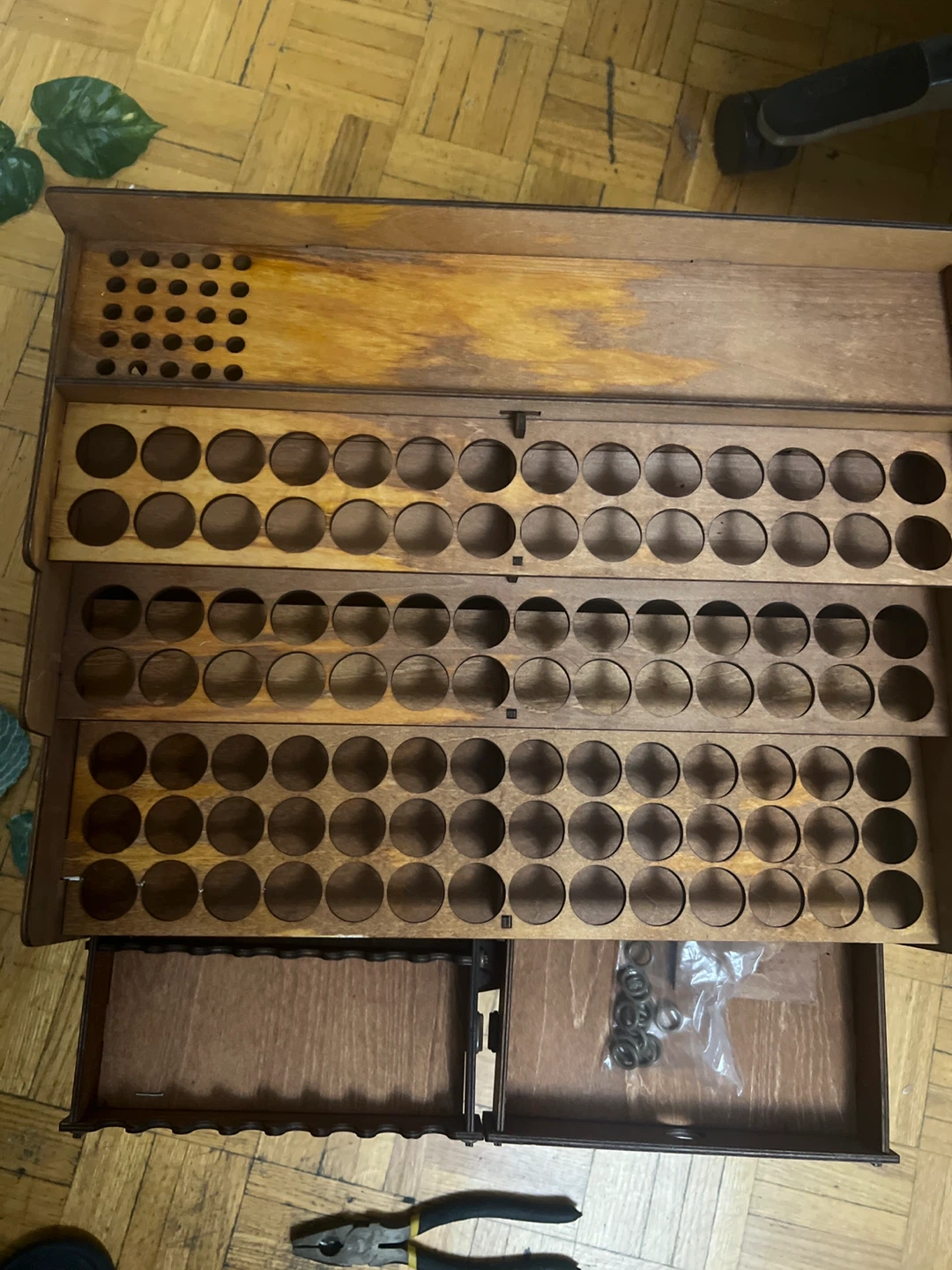 Wooden Paint Organizer and Storage Rack - photo 2
