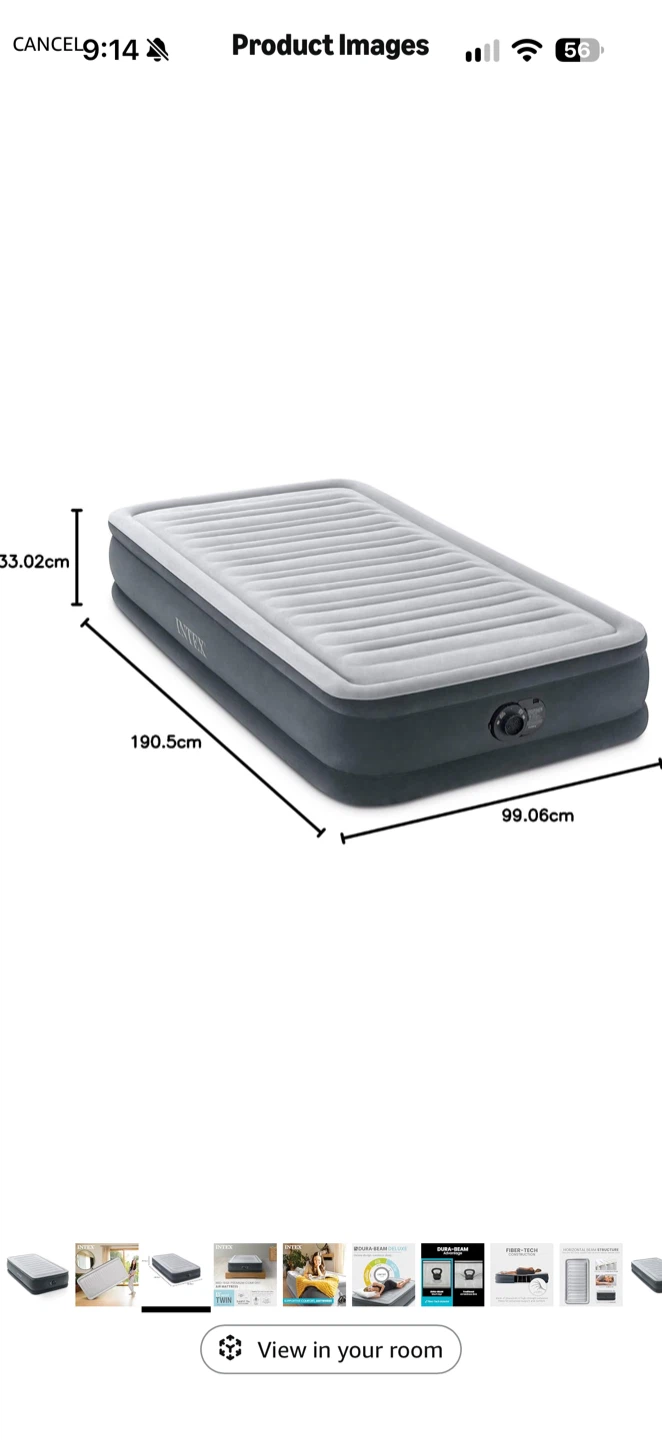 Intex Dura-Beam Deluxe Twin Air Mattress - photo 3