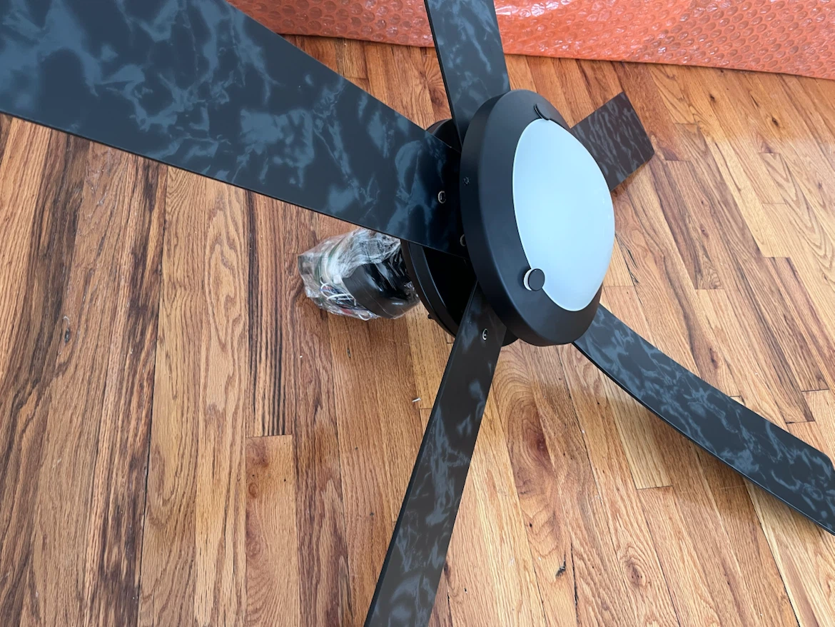 Modern Five-Blade Ceiling Fan with Light - photo 2