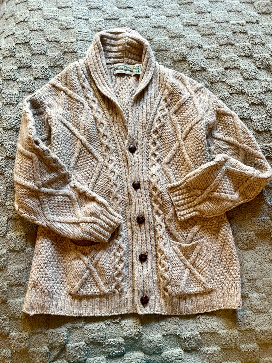 Aran Crafts Oversized Merino Wool Cardigan XL - Made in Ireland - photo 2
