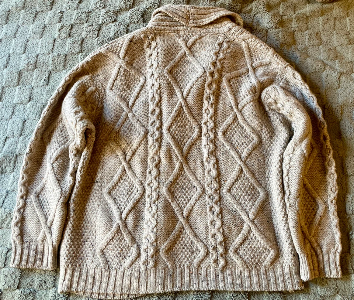 Aran Crafts Oversized Merino Wool Cardigan XL - Made in Ireland - photo 4
