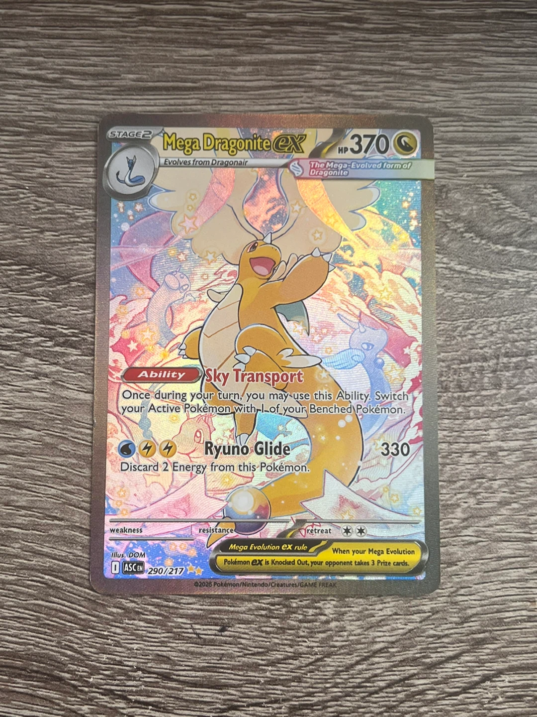 Mega Dragonite Ex POKEMON FAN ART CARD - photo 2