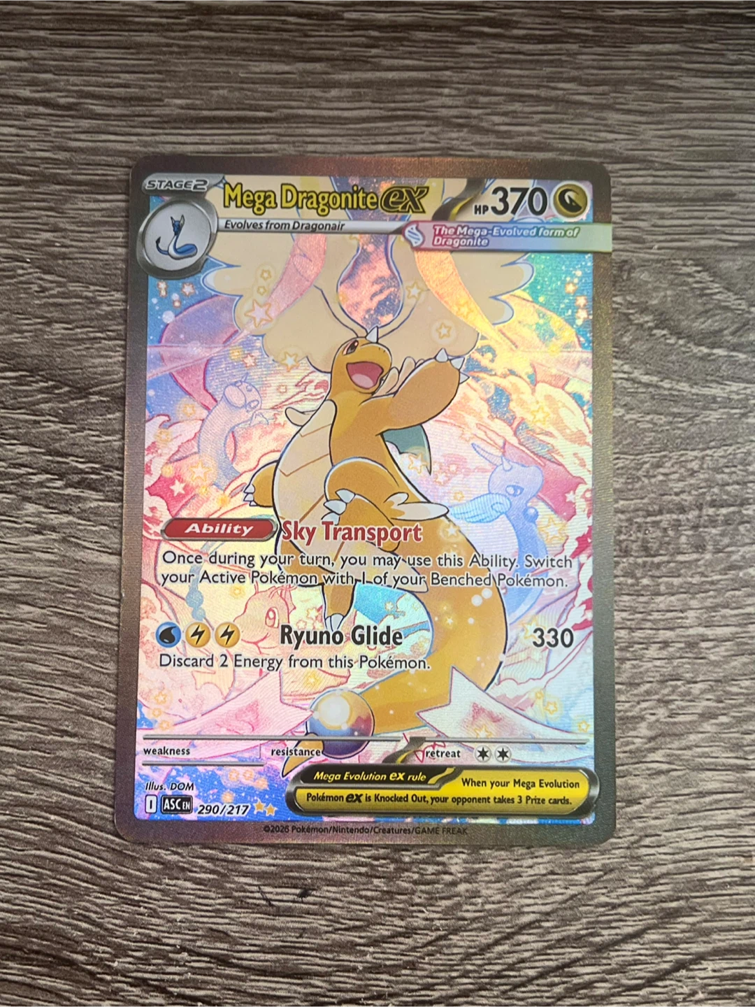 Mega Dragonite Ex POKEMON FAN ART CARD - photo 3