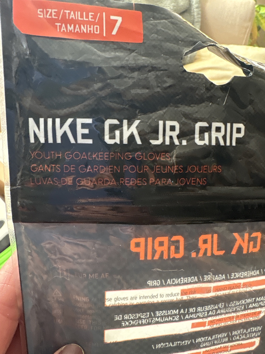 Nike GK Jr. Grip Youth Goalkeeper Gloves Size 7 - photo 2