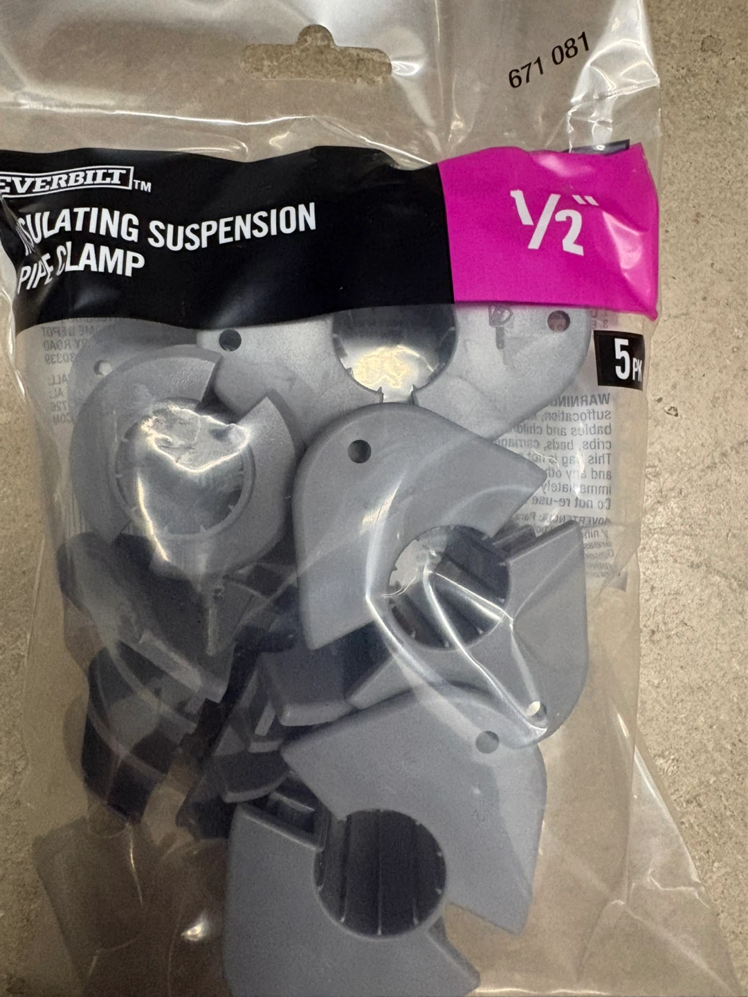 Everbilt 1/2 in. Insulating Suspension Pipe Clamps (6 Packs) - photo 3