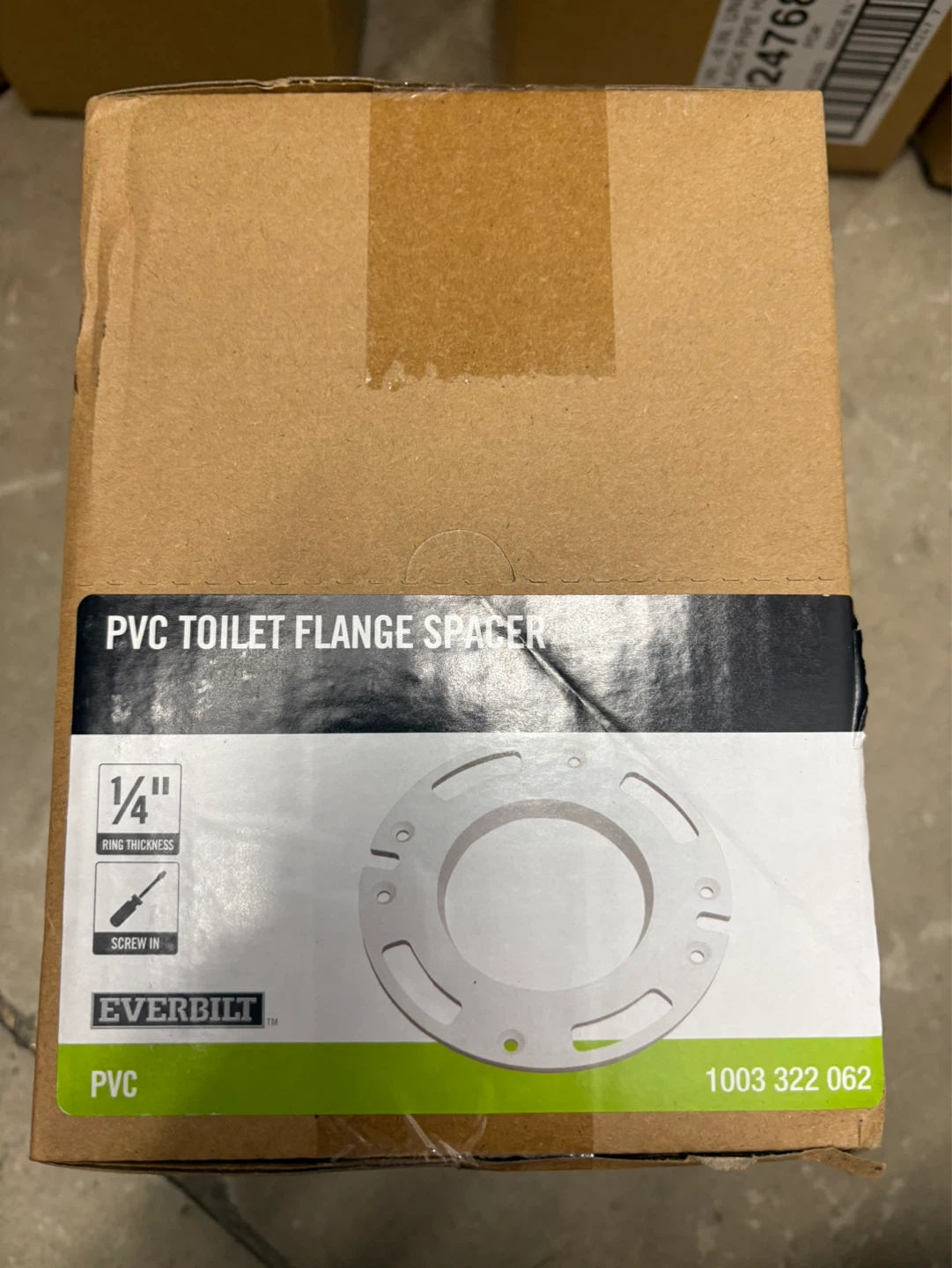 Everbilt 1/4 inch PVC Toilet Flange Spacer (12 Pack)