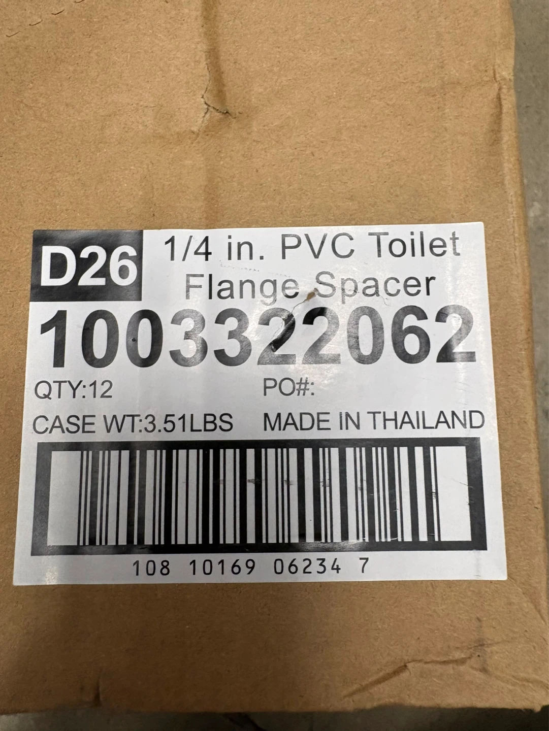 Everbilt 1/4 inch PVC Toilet Flange Spacer (12 Pack) - photo 2