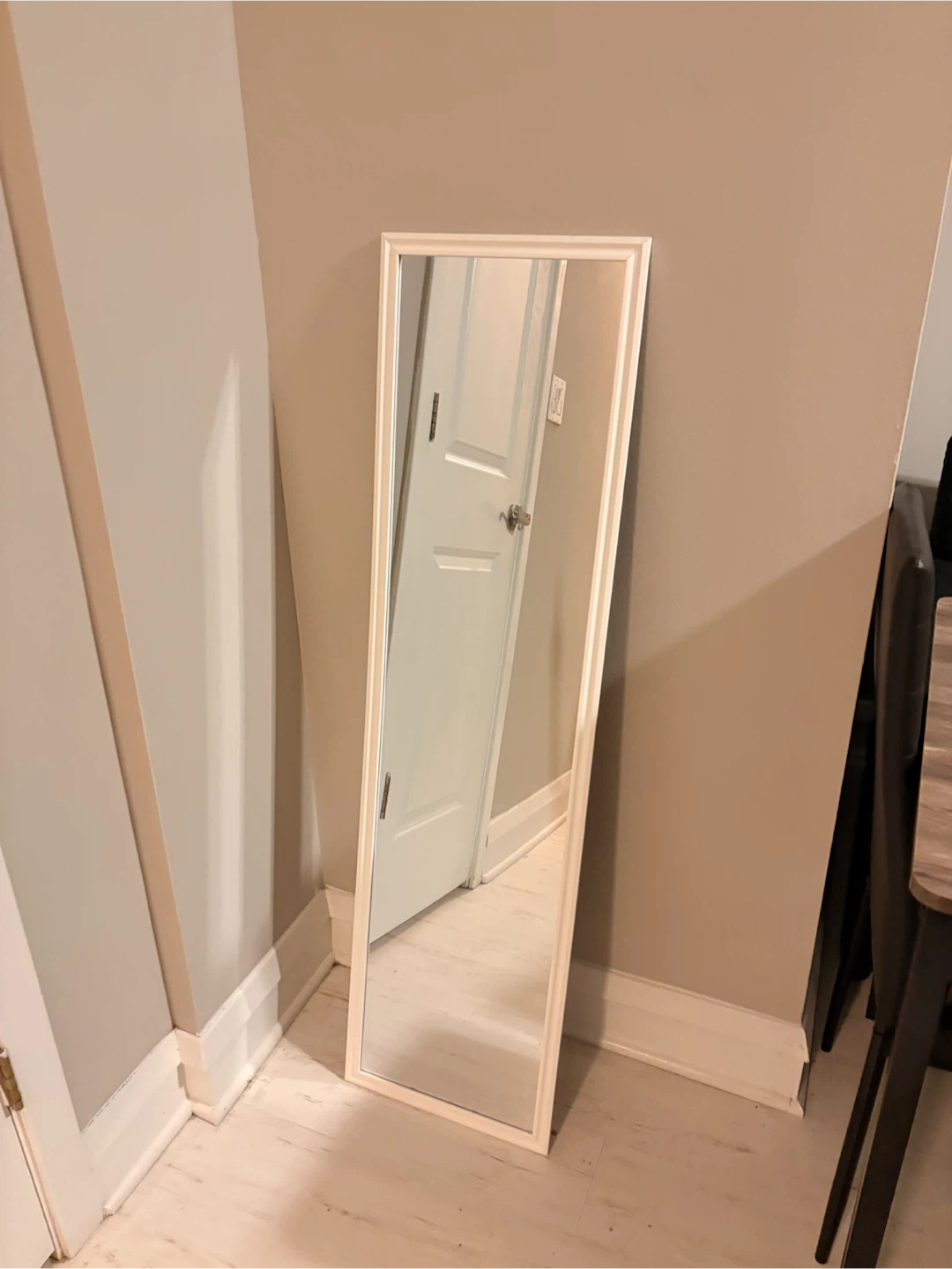 White Full-Length Floor Mirror