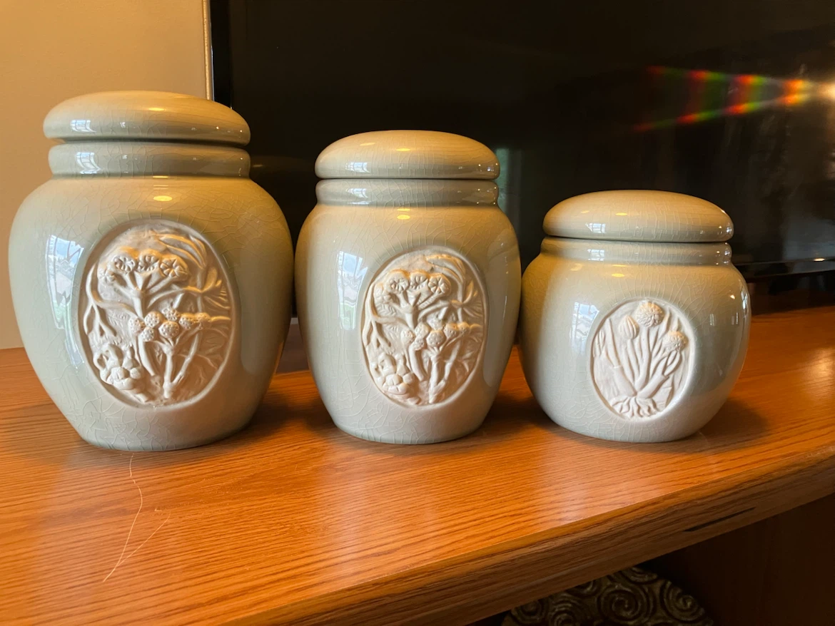 Set of 3 Ceramic Canisters