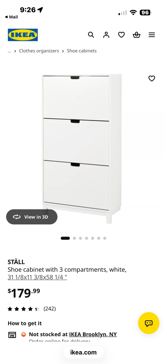 NEW IKEA STÄLL Shoe Cabinet