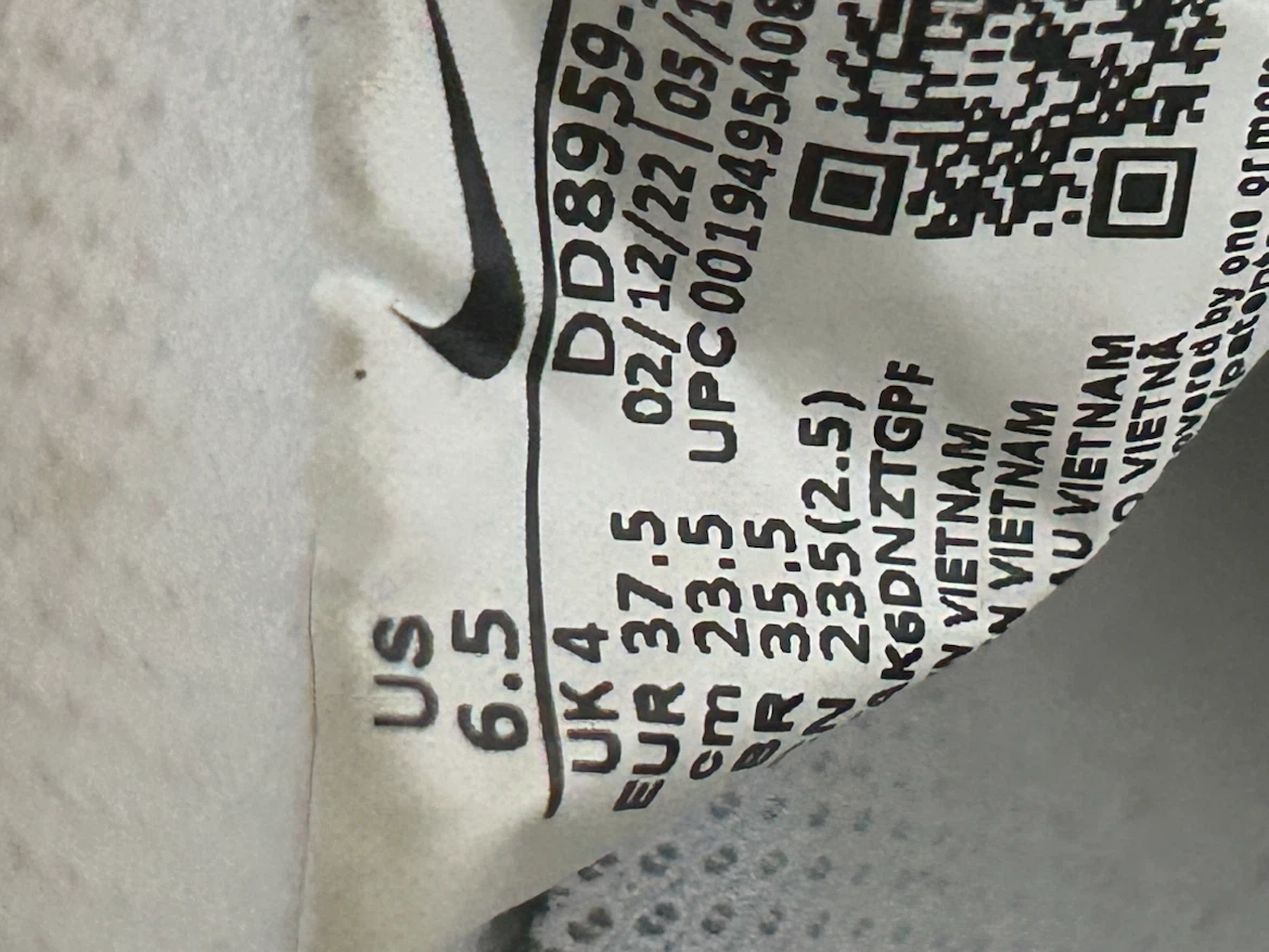Nike Air Force 1 White Sneakers Size 6.5 - photo 2