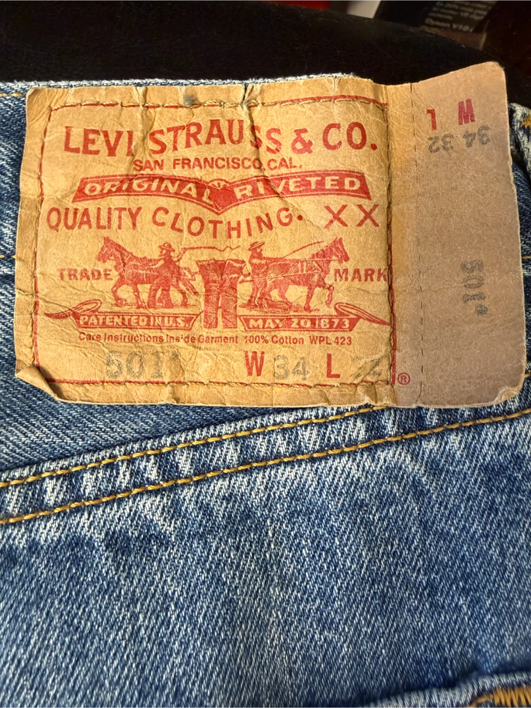Men’s Levi's 501 Original Fit Jeans W34 L34 - photo 4