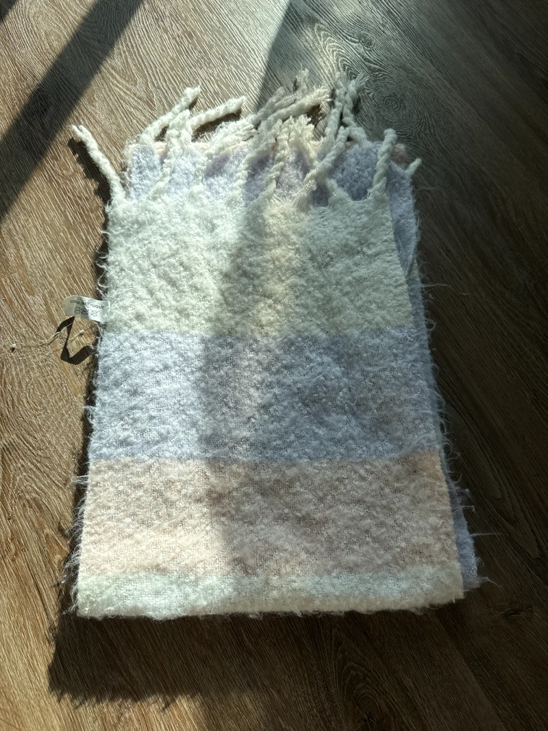 Soft Pastel Striped Scarf