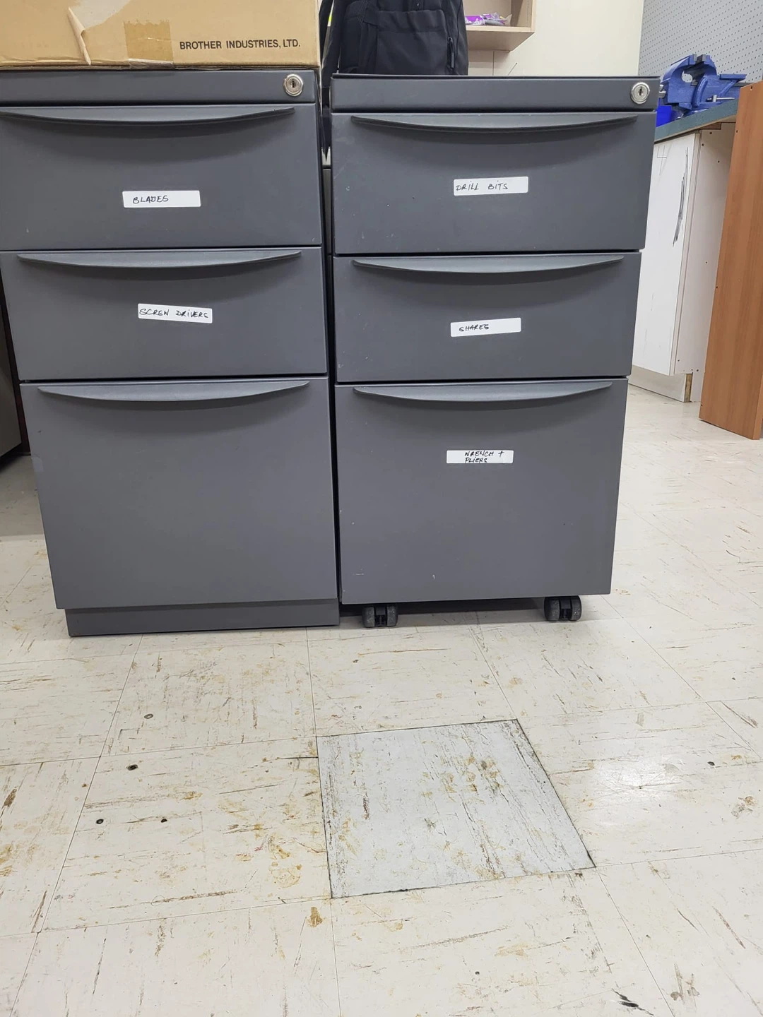 Two Grey Mobile Filing Cabinets - photo 2