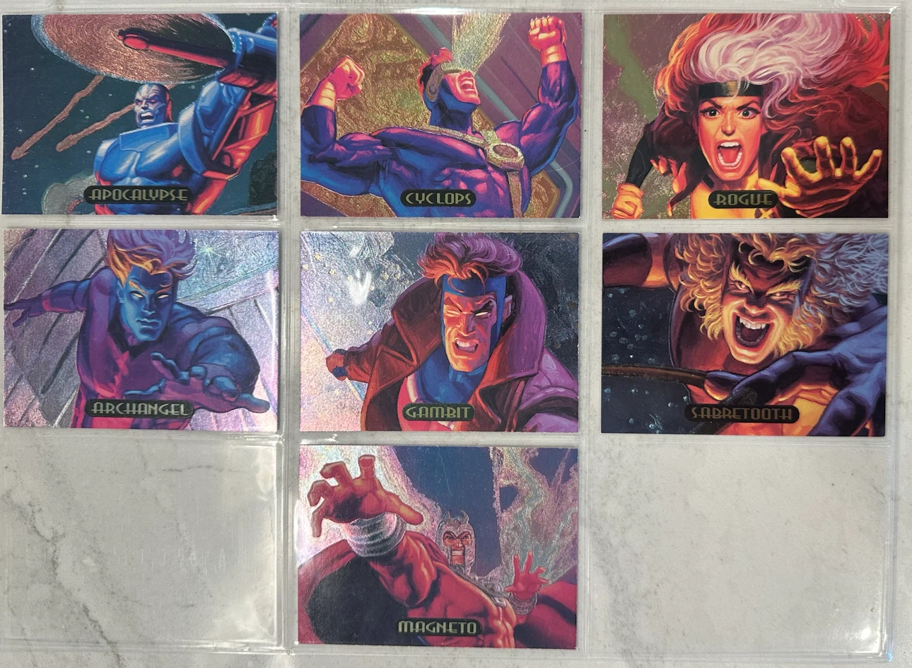 1994 Marvel Masterpieces PowerBlast Trading Card Set - photo 2