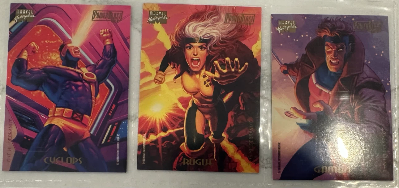 1994 Marvel Masterpieces PowerBlast Trading Card Set - photo 3