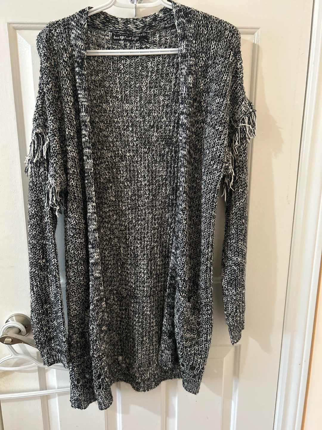 Love at First Sight Black and White Cardigan
