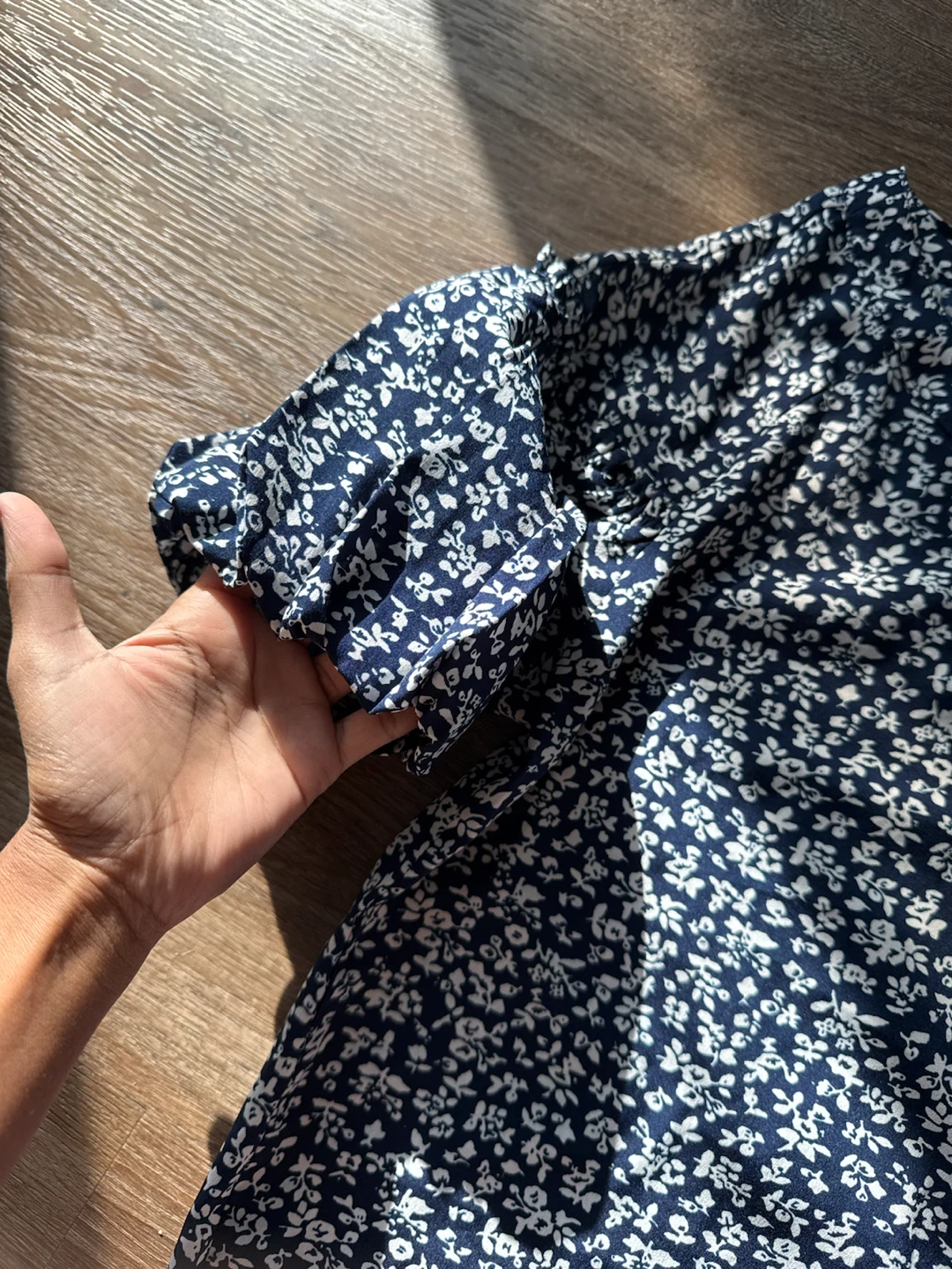Snqio navy floral blouse - photo 2