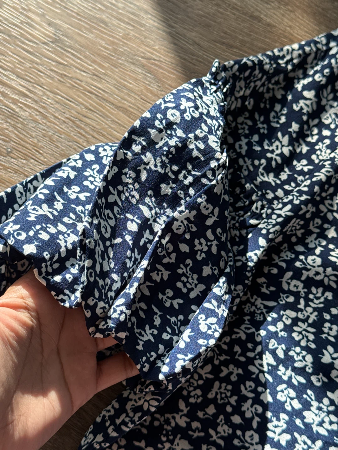 Snqio navy floral blouse - photo 3