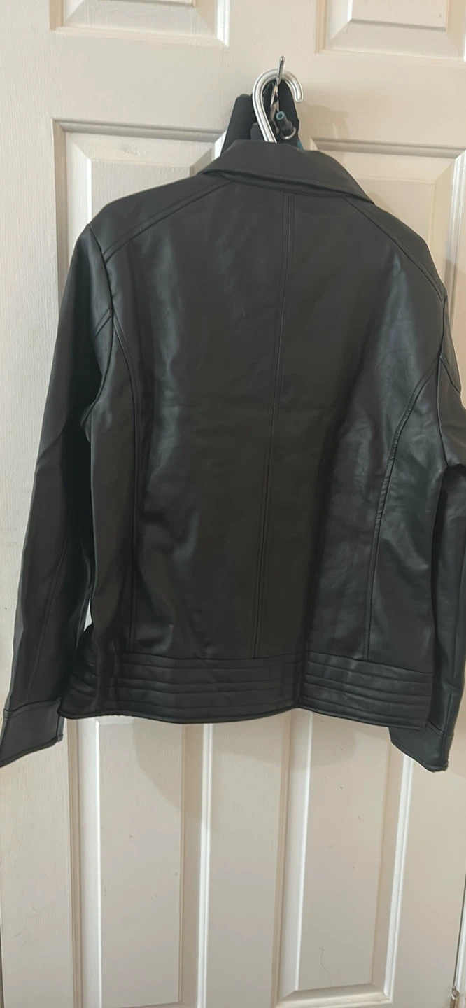 AC Black Faux Leather Jacket