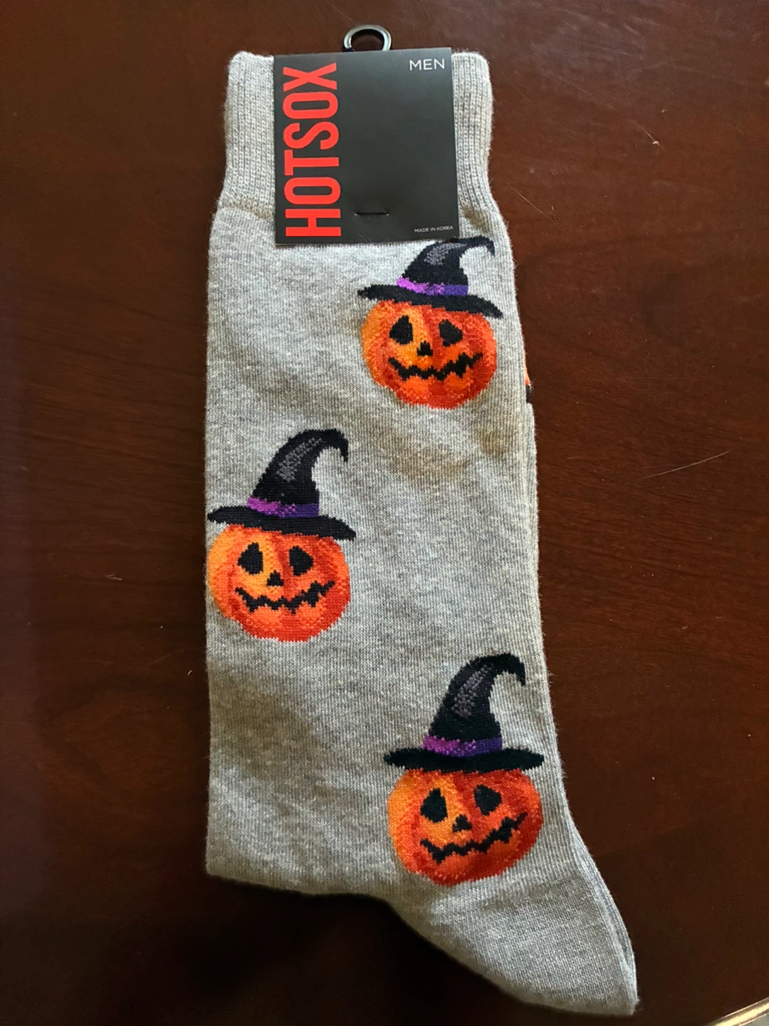 🎃 NEW HOTSOX Men's Halloween Pumpkin Witch Socks Costume Decor - photo 2