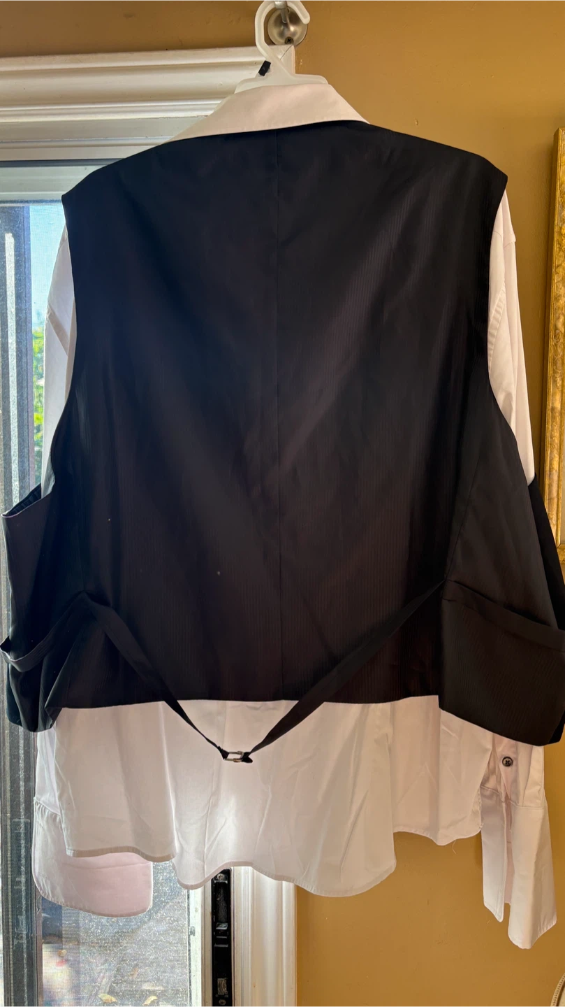5XL Black Slim Fit Vest - photo 3
