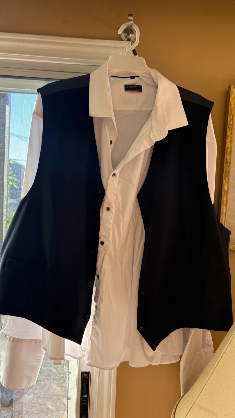 5XL Black Slim Fit Vest - photo 4