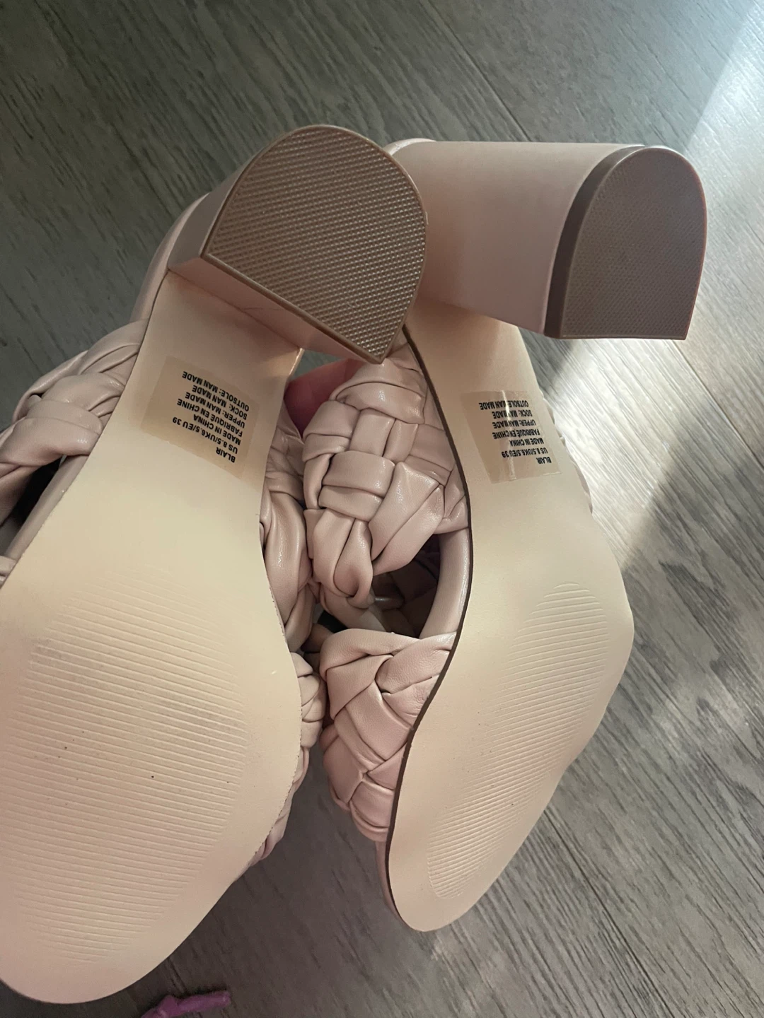 NEW! JF Blair Pink Braided Heeled Mules Size 8.5 - photo 3