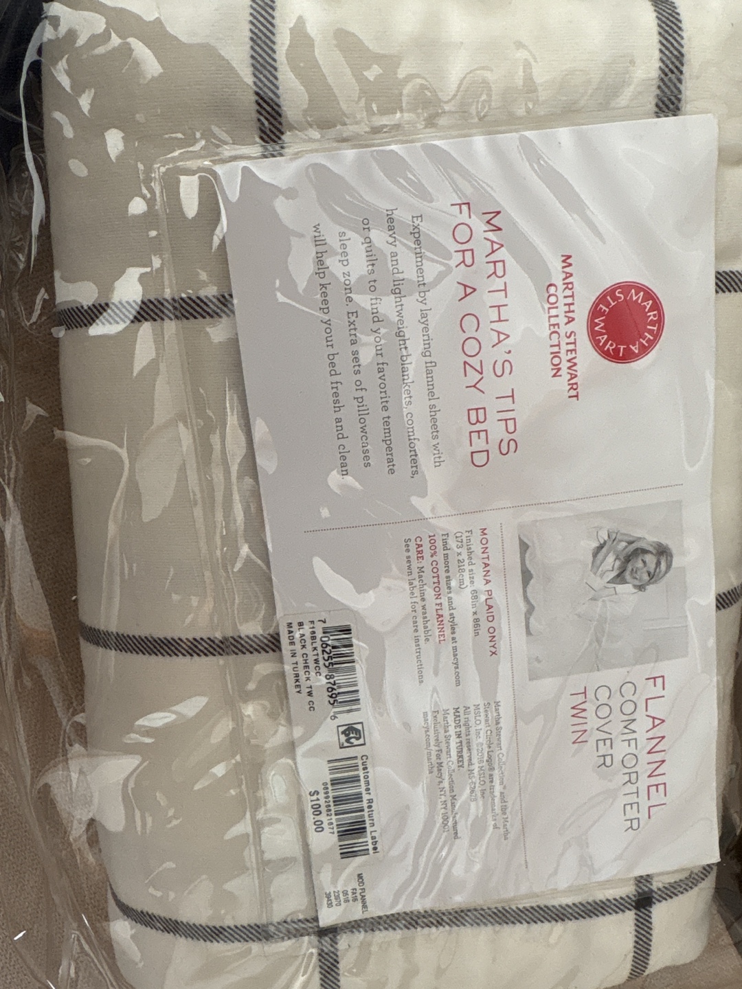 Martha Stewart Twin Flannel Comforter Cover - photo 2