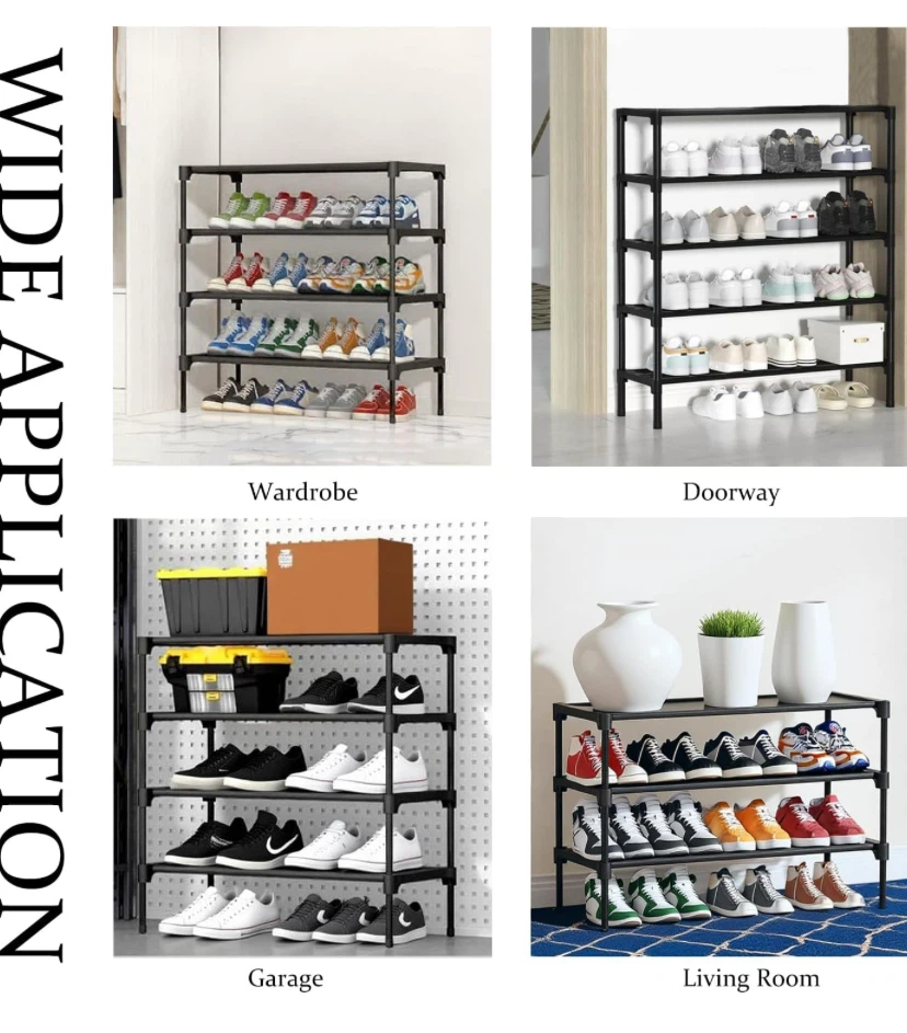 5-Tier Black Shoe Rack - photo 2