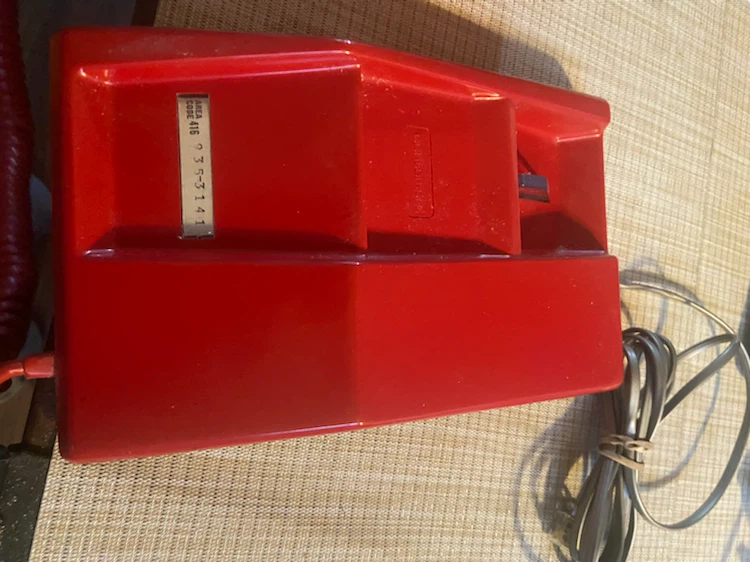 Vintage contempra northern electric red phone - photo 3