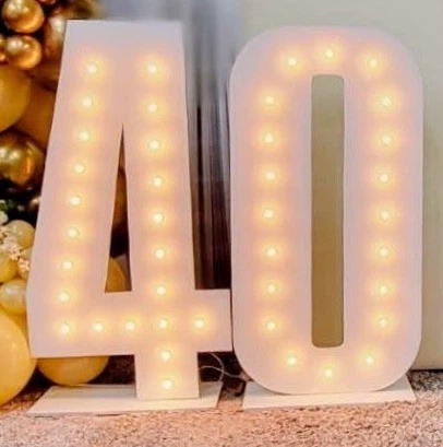 Light-up numbers & letters sign for events on sell