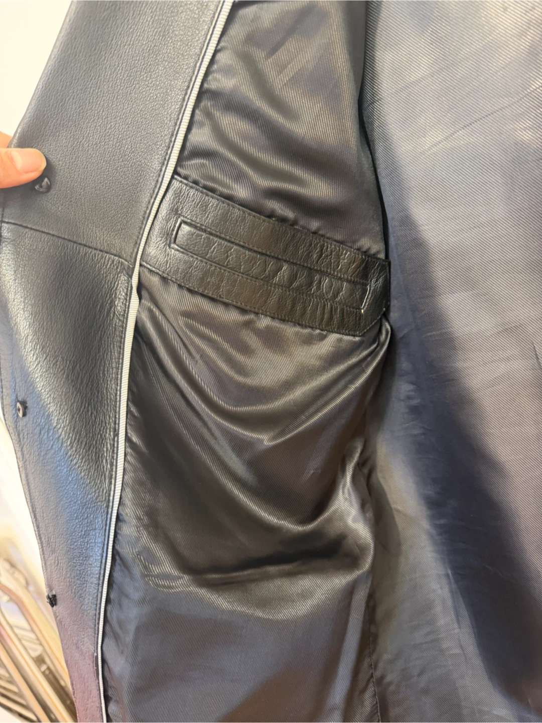 Matinee Genuine Leather Blazer - Size Large - photo 3