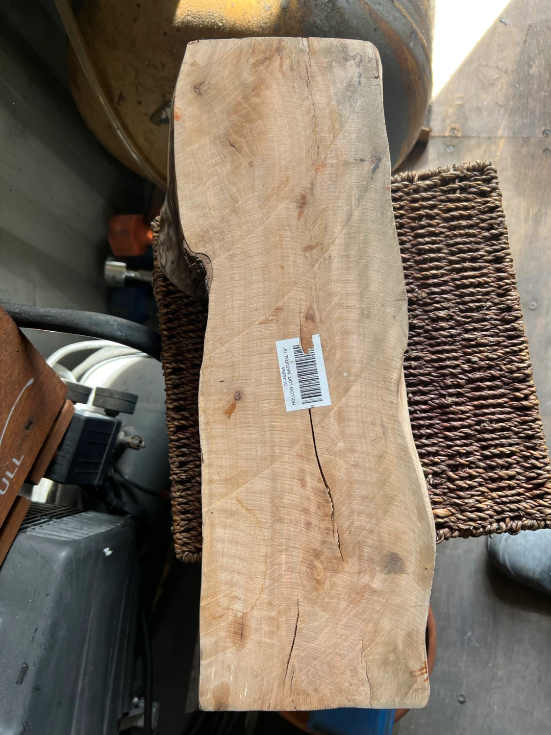 Natural Hollow Log Wood Bowl - photo 3
