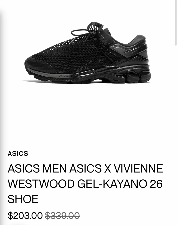 ASICS MEN ASICS X VIVIENNE WESTWOOD GEL-KAYANO 26 SHOE