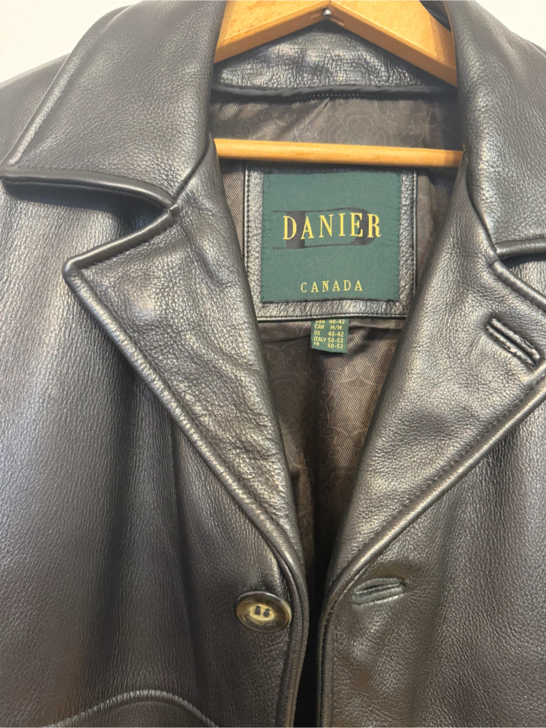 Men’s Danier Canada Black Leather Jacket - photo 3