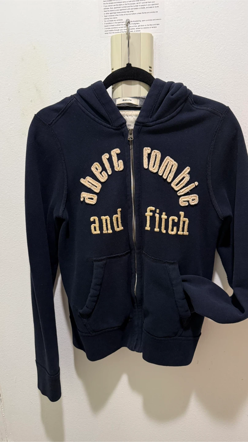 Abercrombie Kids Zip-Up Hoodie Navy XL