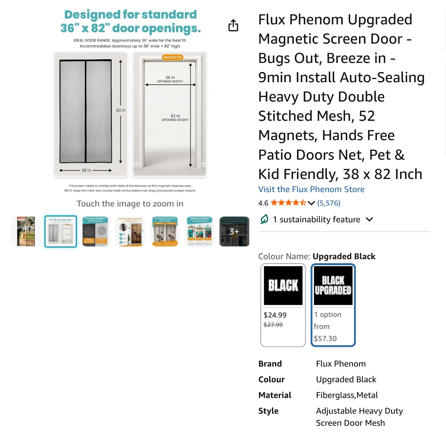 New Magnetic Screen Door 38x82 - photo 3