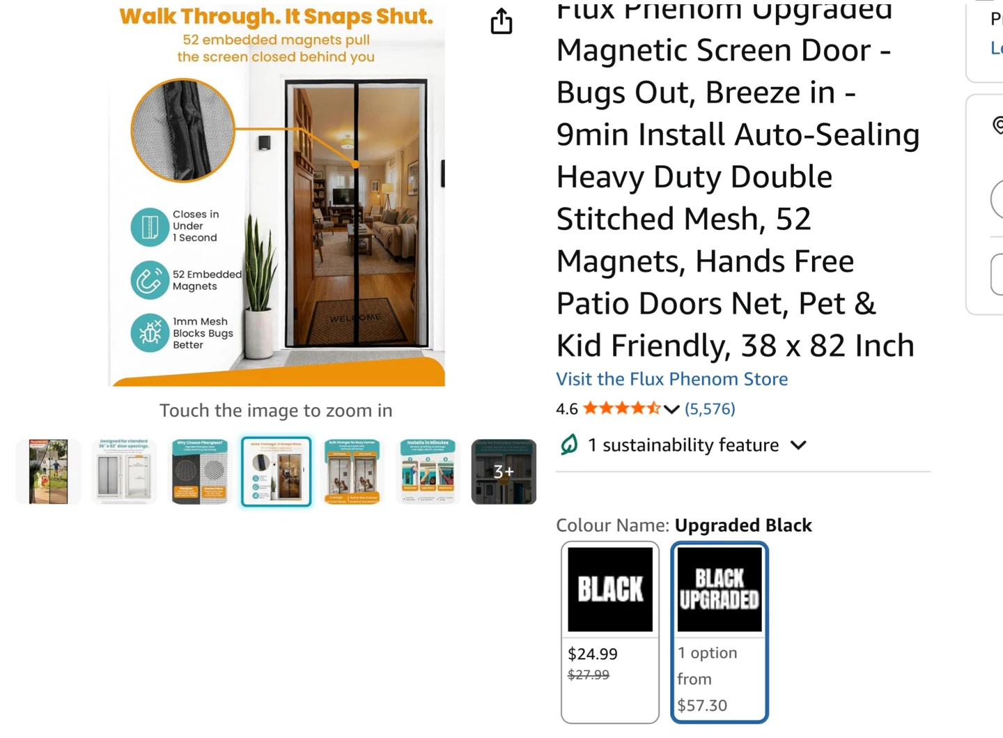 New Magnetic Screen Door 38x82 - photo 5