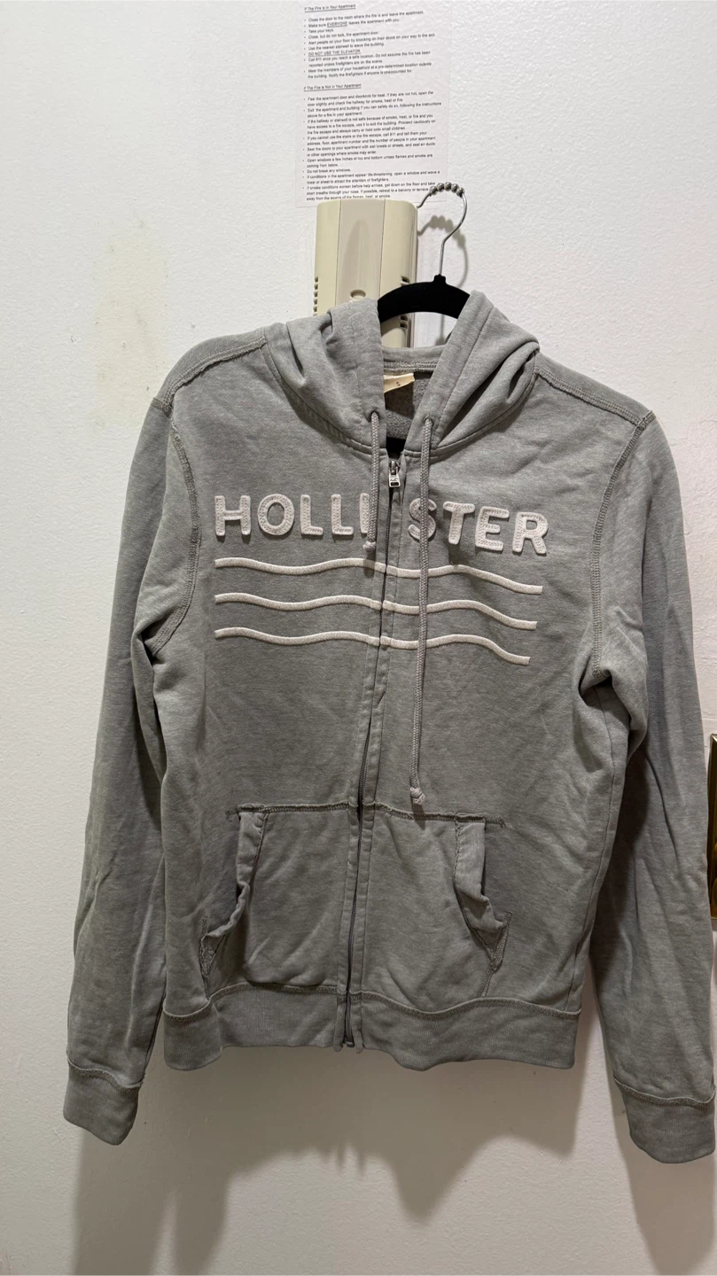 Hollister Gray Full-Zip Hoodie