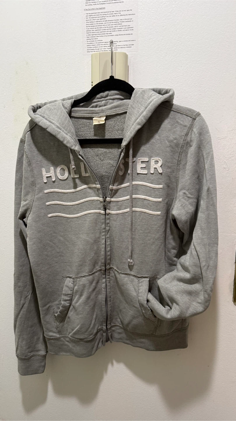 Hollister Gray Full-Zip Hoodie - photo 2